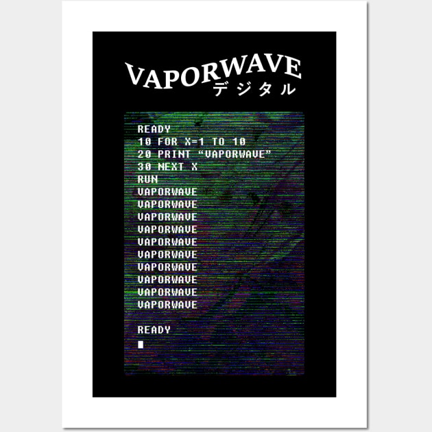 Vaporwave BASIC Code Wall Art by Widmore